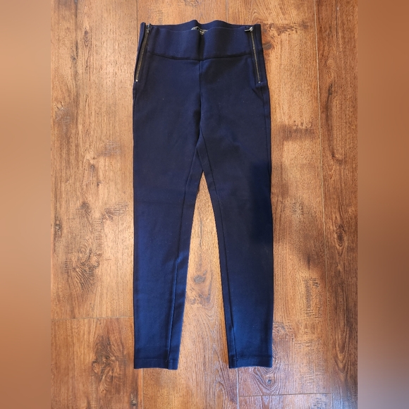 Zara Trafalac Side Zipper Pants in Navy Size Small |  Like New - Picture 4 of 7